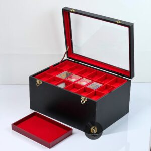 5ชั้น90ช่อง สีดำหนัง ฝากระจก ช่องใหญ่